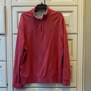 Polo Ralph Lauren Men's Red Quarter-Zip Sweater